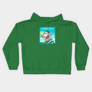 Santa in summer style Kids Hoodie